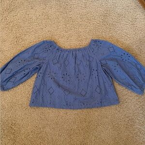 GAP Blue Women's Blouse off the shoulder Top